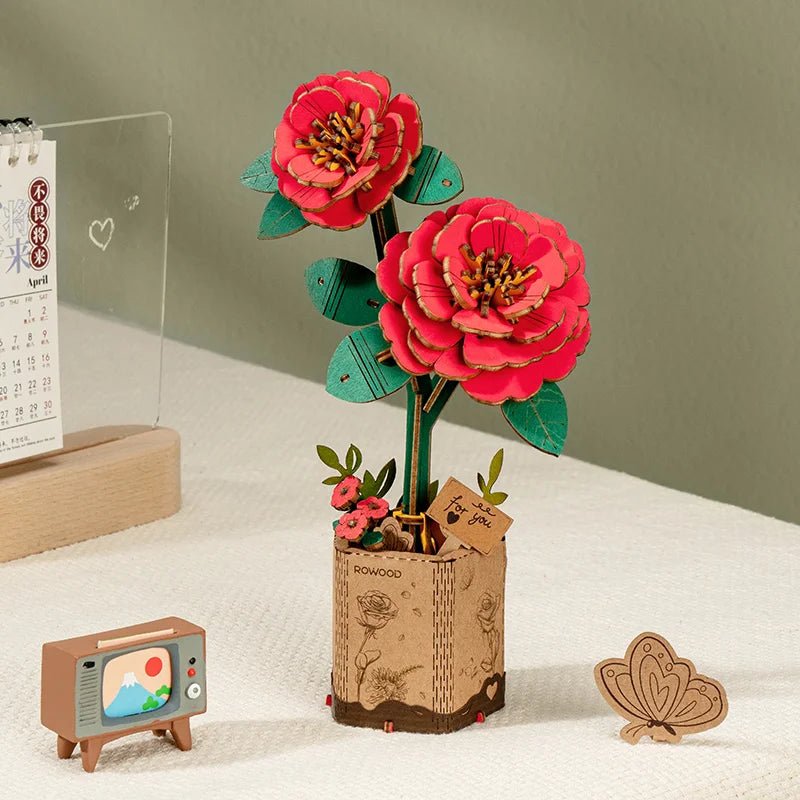 Flower Blossom Cart DIY Miniature 3D Puzzle Kit - DIYative™