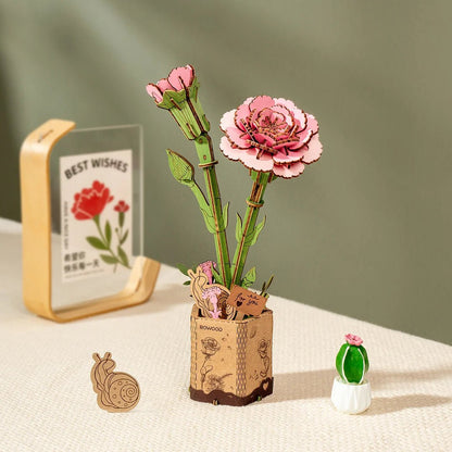 Flower Blossom Cart DIY Miniature 3D Puzzle Kit - DIYative™