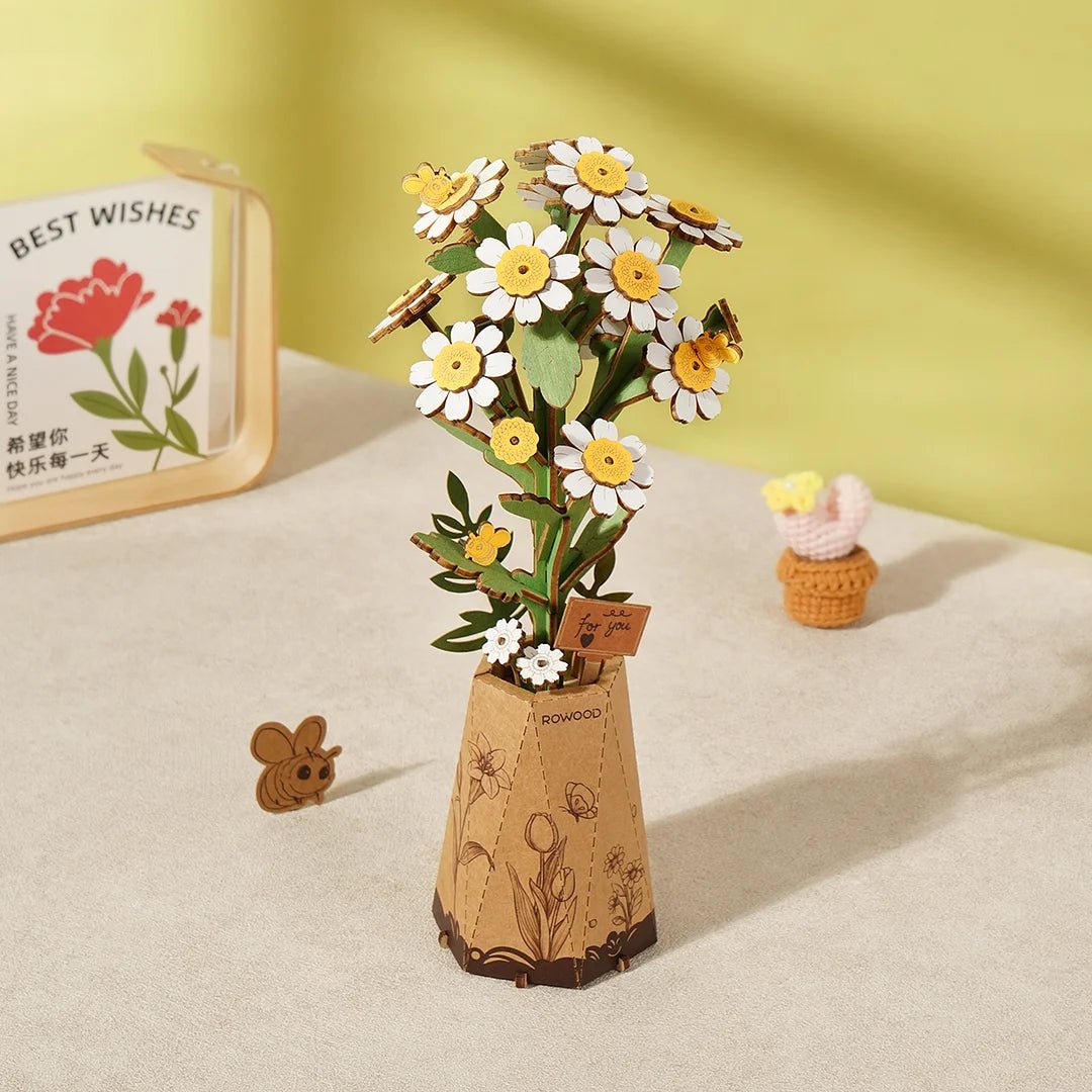 Flower Blossom Cart DIY Miniature 3D Puzzle Kit - DIYative™