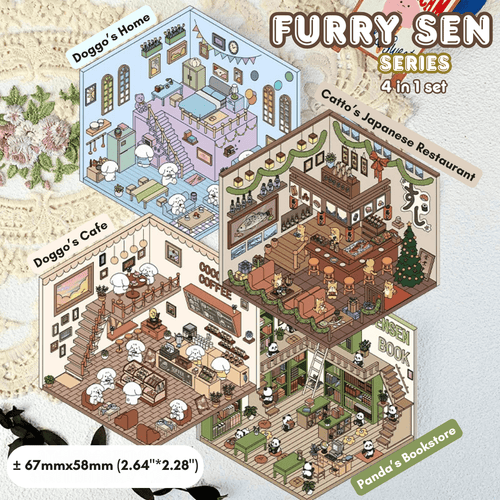 Furry Sen - Stick n’ Scene 3D DIY Scene Stickers Therapy - DIYative™