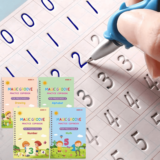 MagicGroove Tracing Book: Reusable Handwriting Practice with Disappearing Ink & Grooves - DIYative™