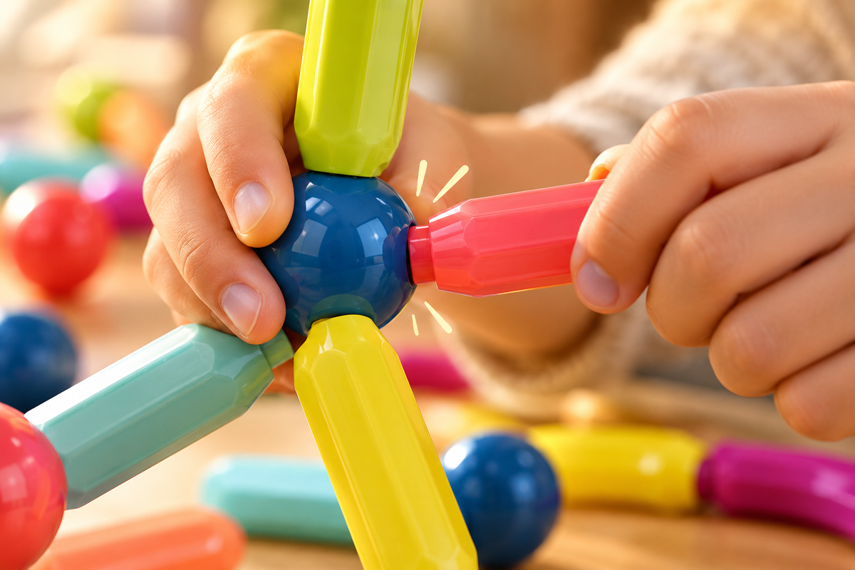Magnetic Building Sticks & Blocks Set