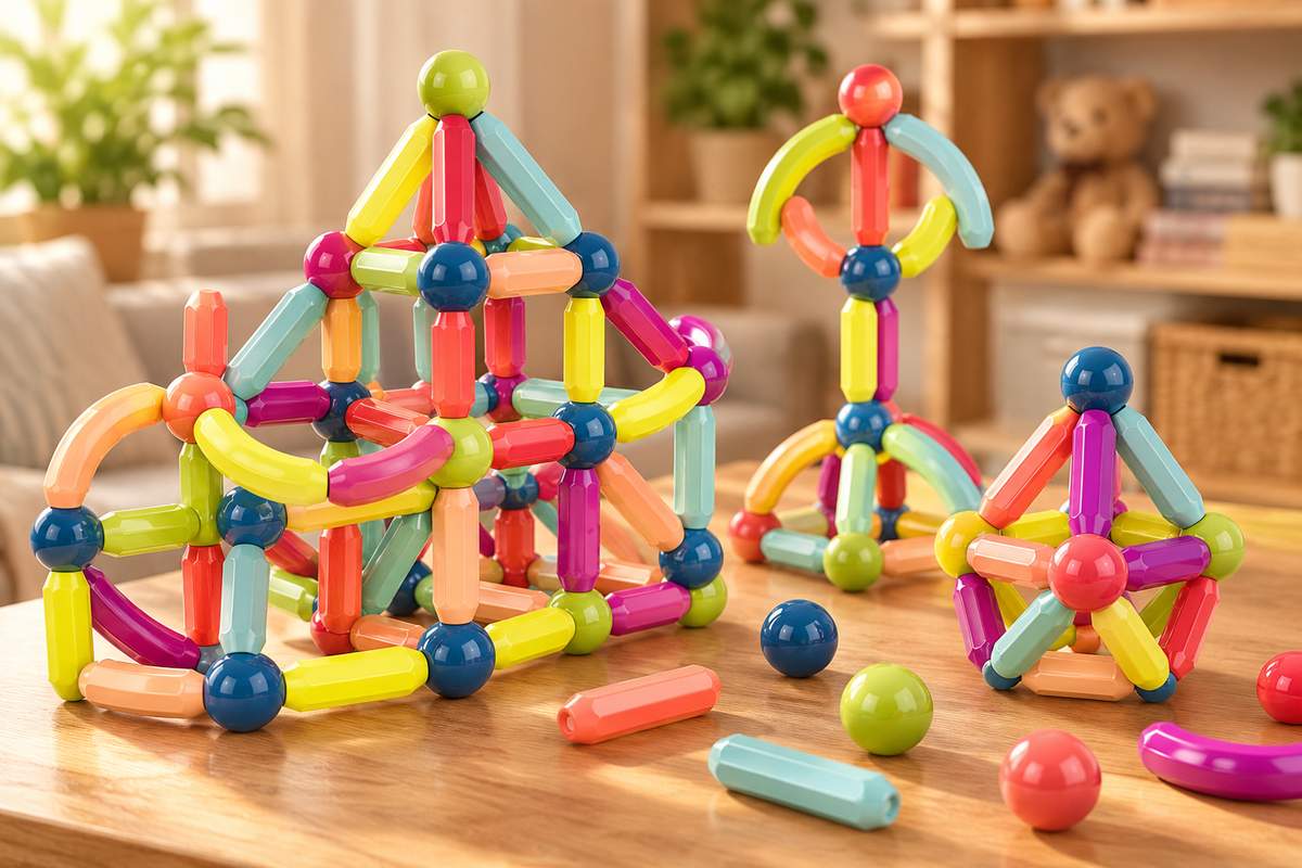 Magnetic Building Sticks & Blocks Set