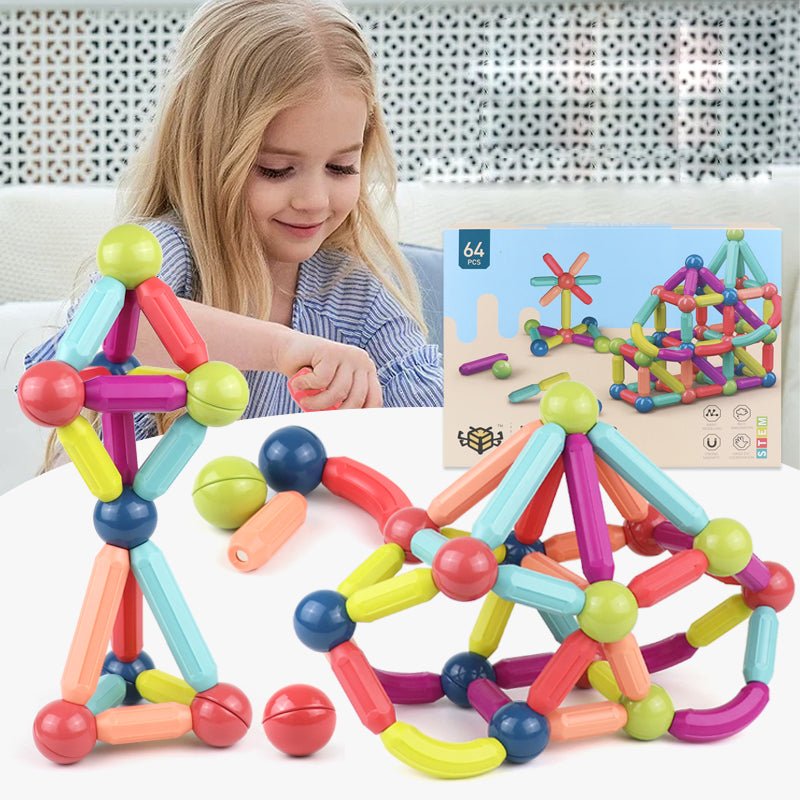 Magnetic Building Sticks & Blocks Set - DIYative™