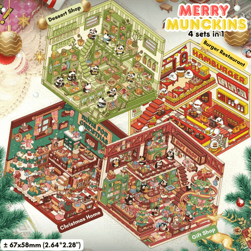 Merry Munchkins - Stick n’ Scene 3D DIY Scene Stickers Therapy - DIYative™