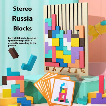 Multifunctional Tetris Wooden Children's Toys - DIYative™