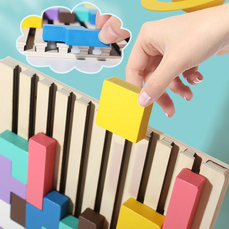 Multifunctional Tetris Wooden Children's Toys - DIYative™