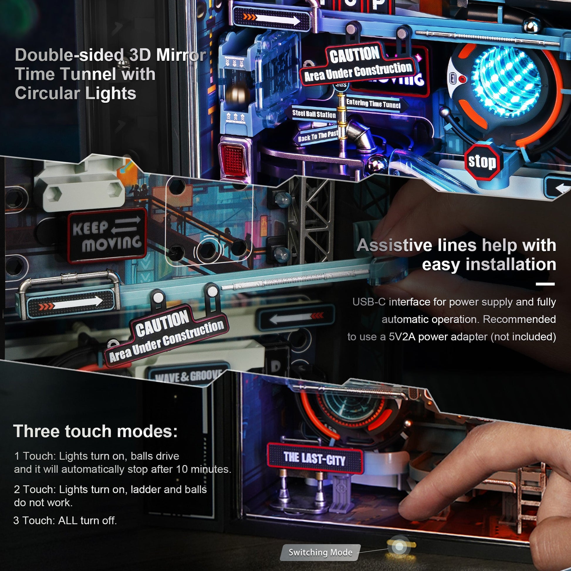 Neon Circuit City Marble Run DIY Kit - DIYative™