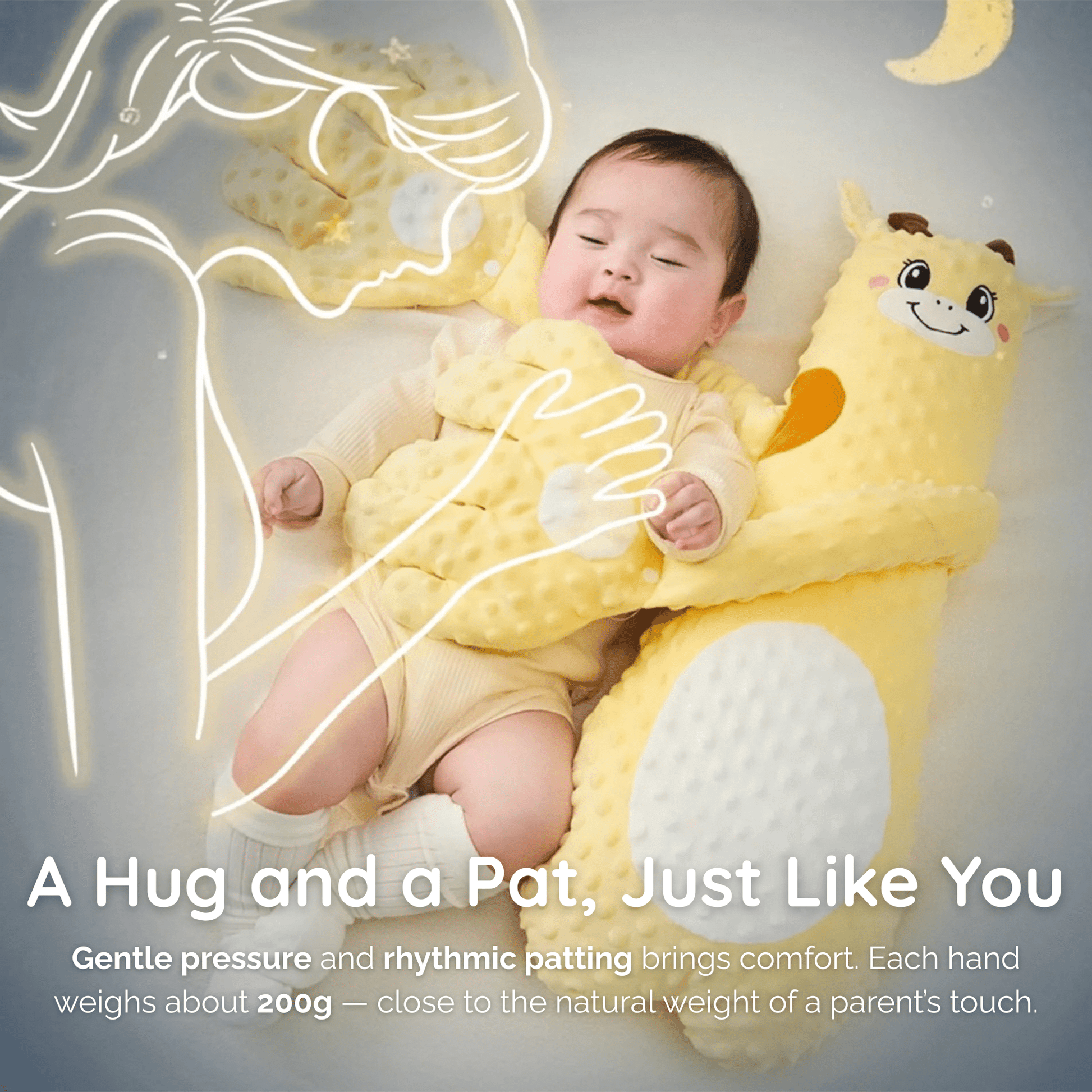 PatPat Pal: The Hugging Doll That Pats Your Baby to Sleep - DIYative™