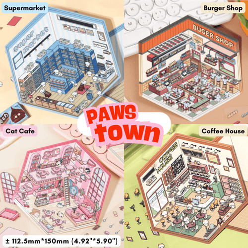 Paws Town - Stick n’ Scene 3D DIY Scene Stickers Therapy - DIYative™