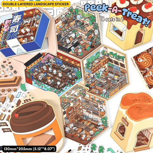 Peek - A - Treat! - Stick n’ Scene 3D DIY Scene Stickers Therapy - DIYative™