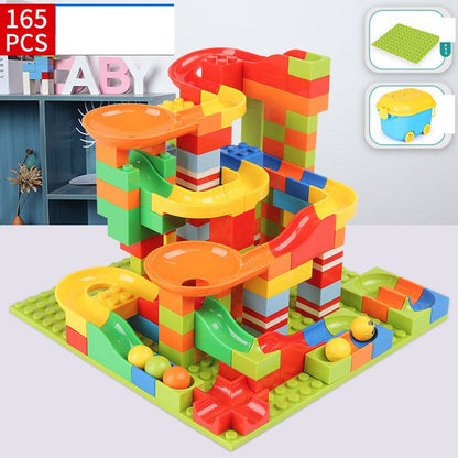 Race Run DIY Small Block Compatible City Building Blocks Funnel Slide - DIYative™