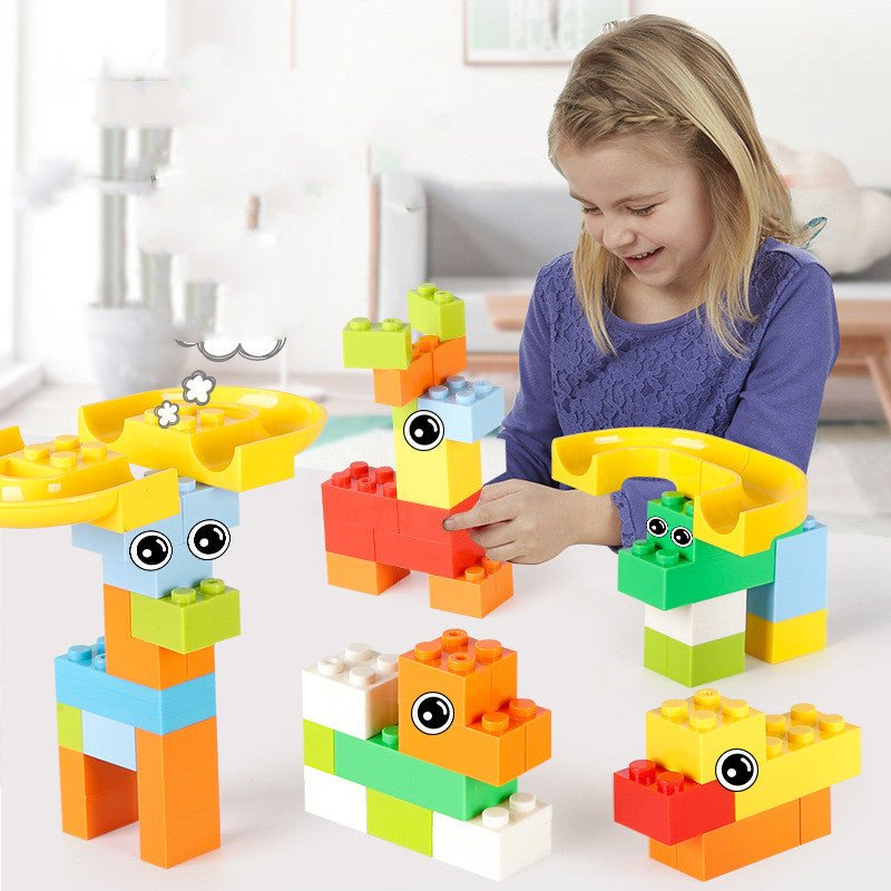 Race Run DIY Small Block Compatible City Building Blocks Funnel Slide - DIYative™