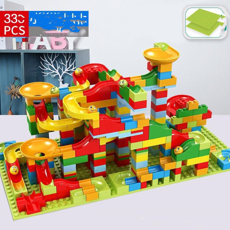 Race Run DIY Small Block Compatible City Building Blocks Funnel Slide - DIYative™
