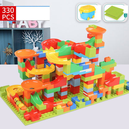 Race Run DIY Small Block Compatible City Building Blocks Funnel Slide - DIYative™