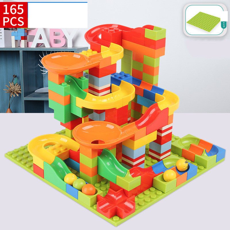 Race Run DIY Small Block Compatible City Building Blocks Funnel Slide - DIYative™