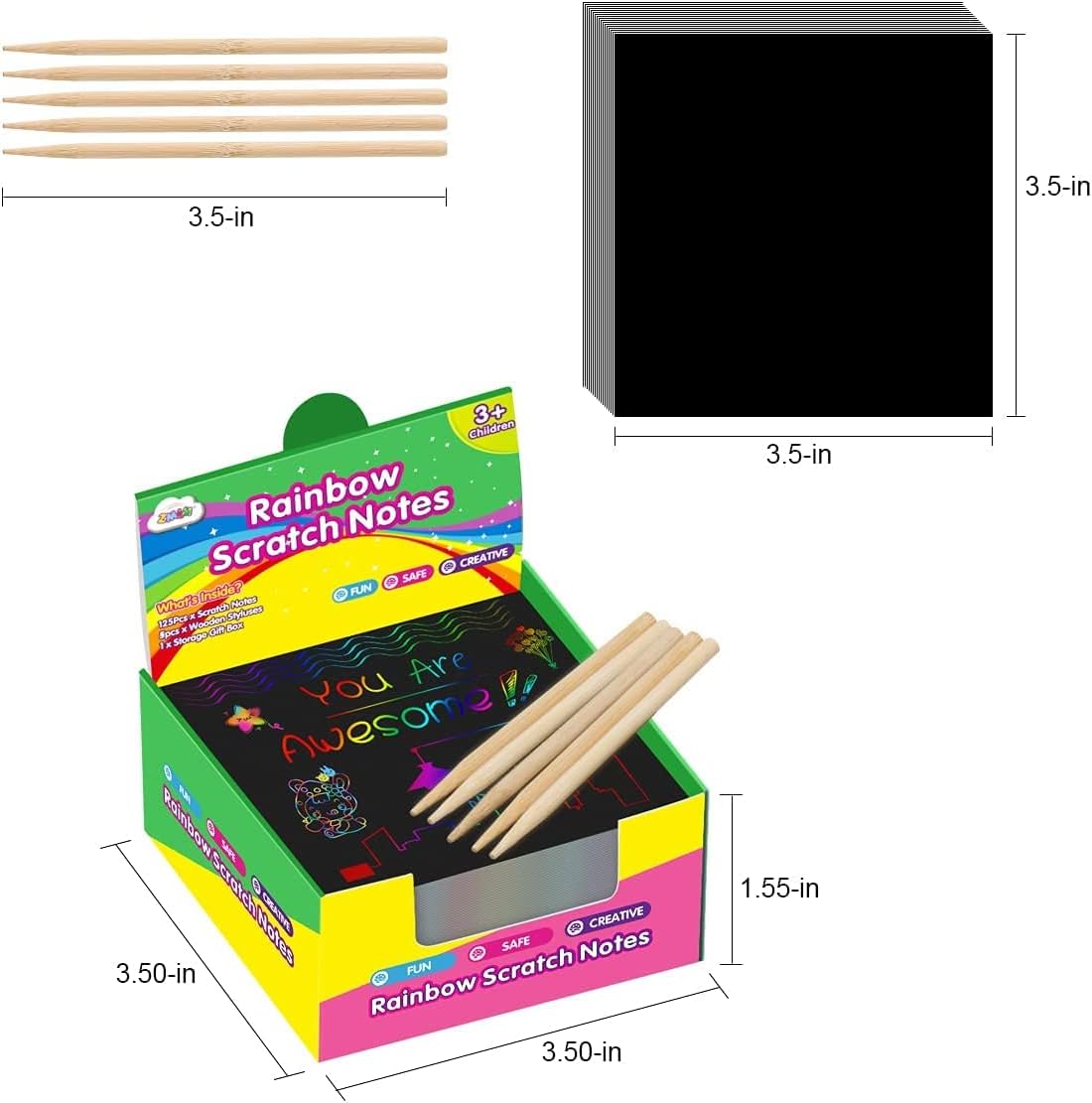 Rainbow DIY Scratch Papers - DIYative™