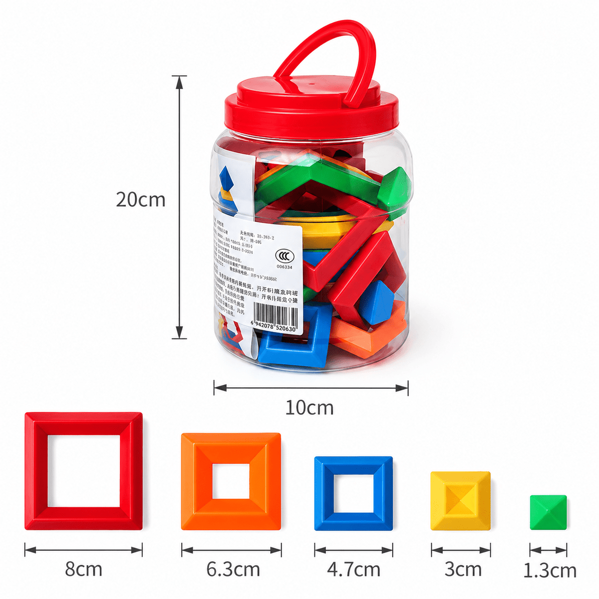 Rainbow Wooden Stacking Blocks Set - DIYative™