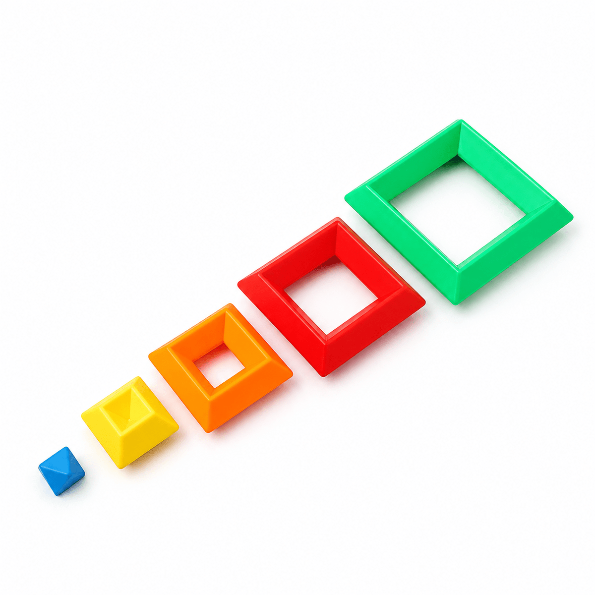Rainbow Wooden Stacking Blocks Set - DIYative™