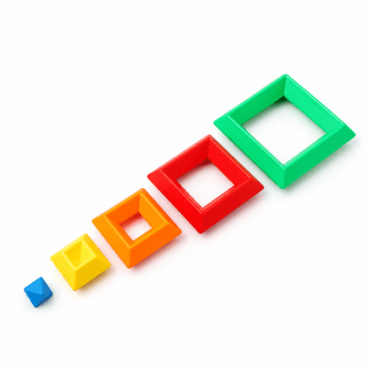 Rainbow Wooden Stacking Blocks Set - DIYative™