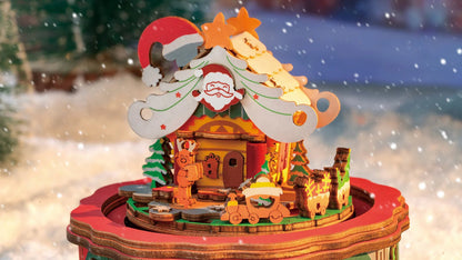 Santa's Christmas Village 3D DIY Music Box - DIYative™