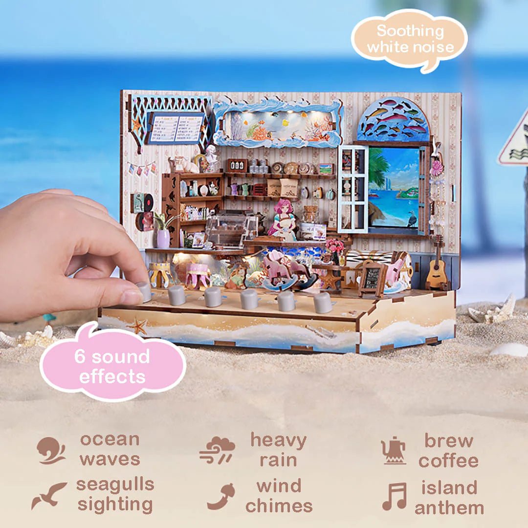 Seaside Cafe TechArt 3D DIY Music Box - DIYative™