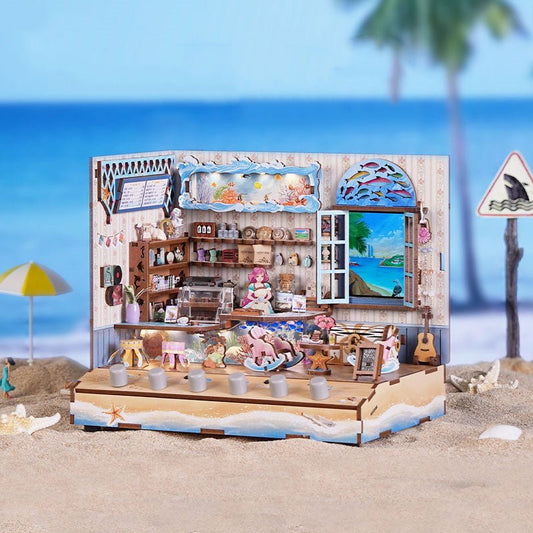 Seaside Cafe TechArt 3D DIY Music Box - DIYative™