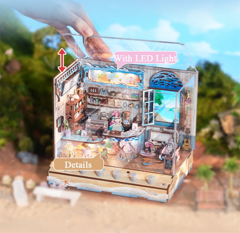 Seaside Cafe TechArt 3D DIY Music Box - DIYative™