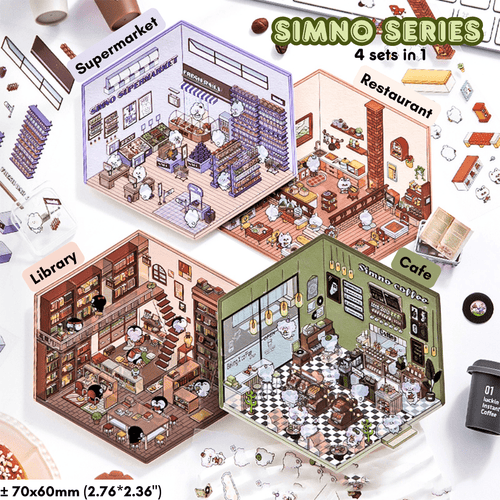 Simno Series - Stick n’ Scene 3D DIY Scene Stickers Therapy - DIYative™