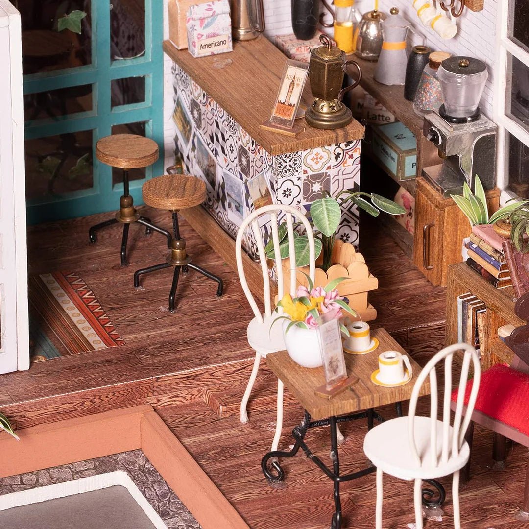 Simon's Coffee Shop DIY Miniature Dollhouse Kit - DIYative™