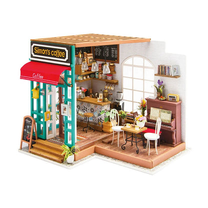 Simon's Coffee Shop DIY Miniature Dollhouse Kit - DIYative™