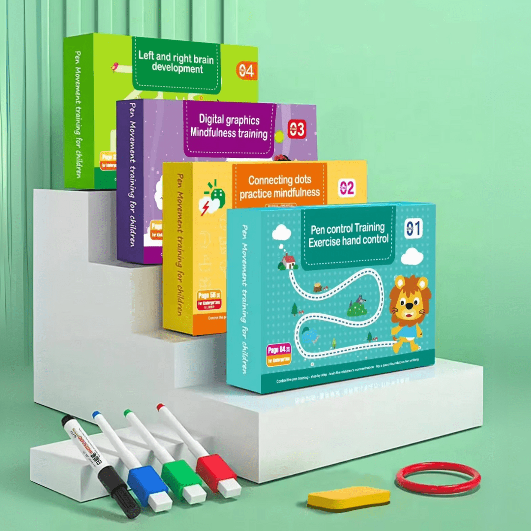 SmartLearn Kids Tracing Book: Erasable Montessori Practice for Numbers, Letters & Shapes - DIYative™