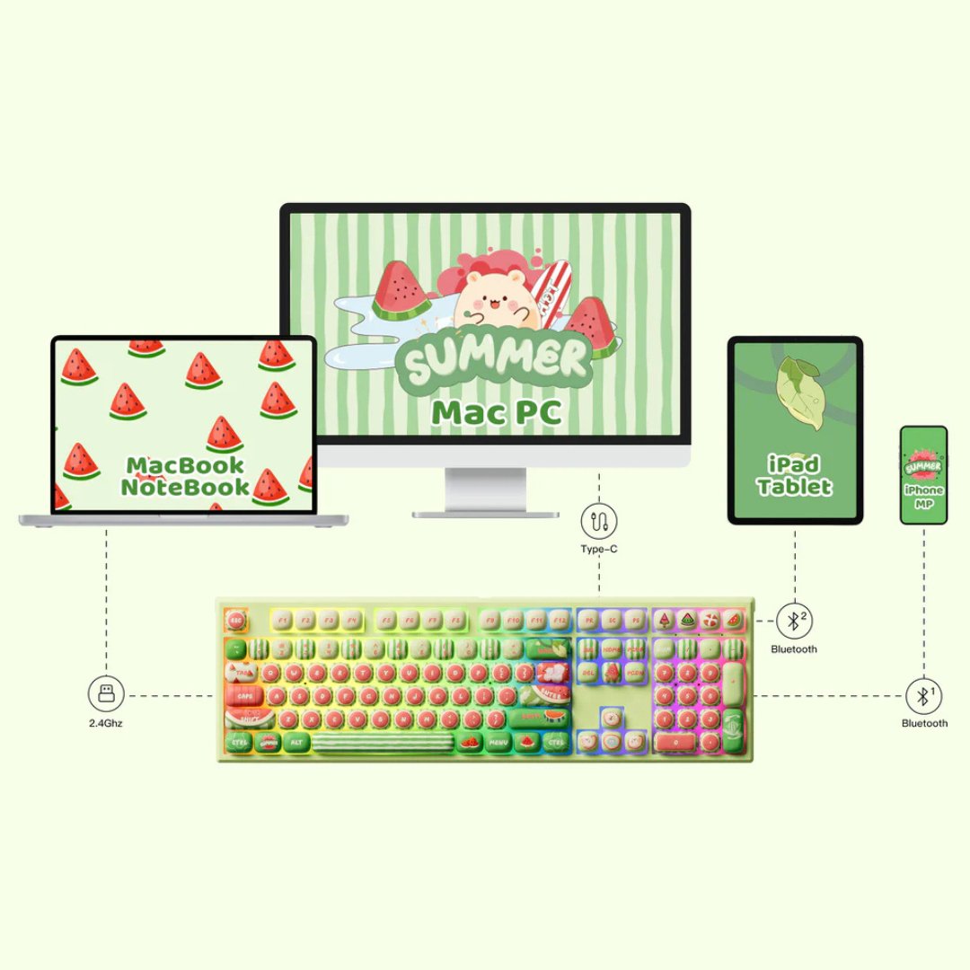 Summer Watermelon Mechanical Keyboard - DIYative™