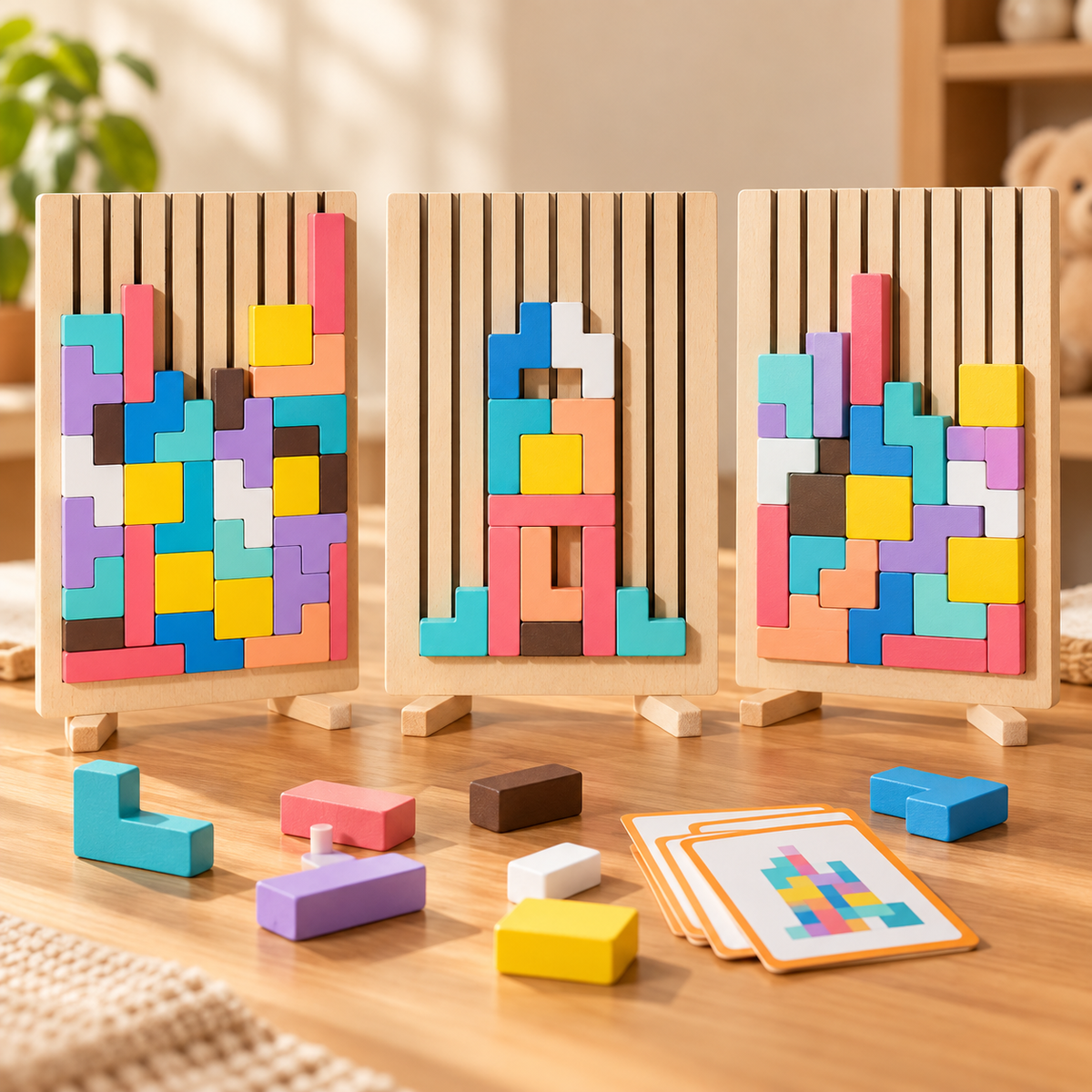 Multifunctional Tetris Wooden Children's Toys