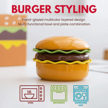 The Burger Stack Collection: Playful Ceramic Sets That Stack into a Perfect Burger - DIYative™