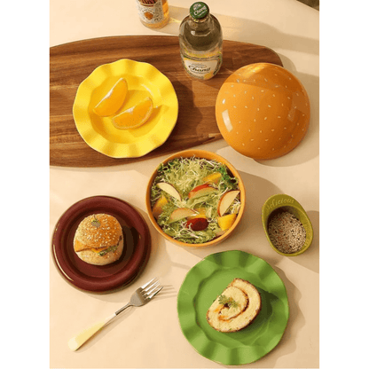 The Burger Stack Collection: Playful Ceramic Sets That Stack into a Perfect Burger - DIYative™