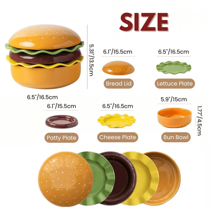 The Burger Stack Collection: Playful Ceramic Sets That Stack into a Perfect Burger - DIYative™