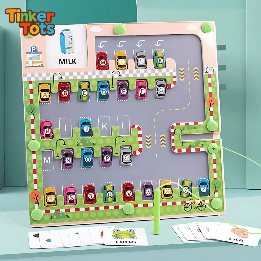 TinkerTots™ Montessori Magnetic Maze – 3 Smart Worlds of Hands - On Learning - DIYative™