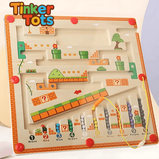 TinkerTots™ Montessori Magnetic Maze – 3 Smart Worlds of Hands - On Learning - DIYative™