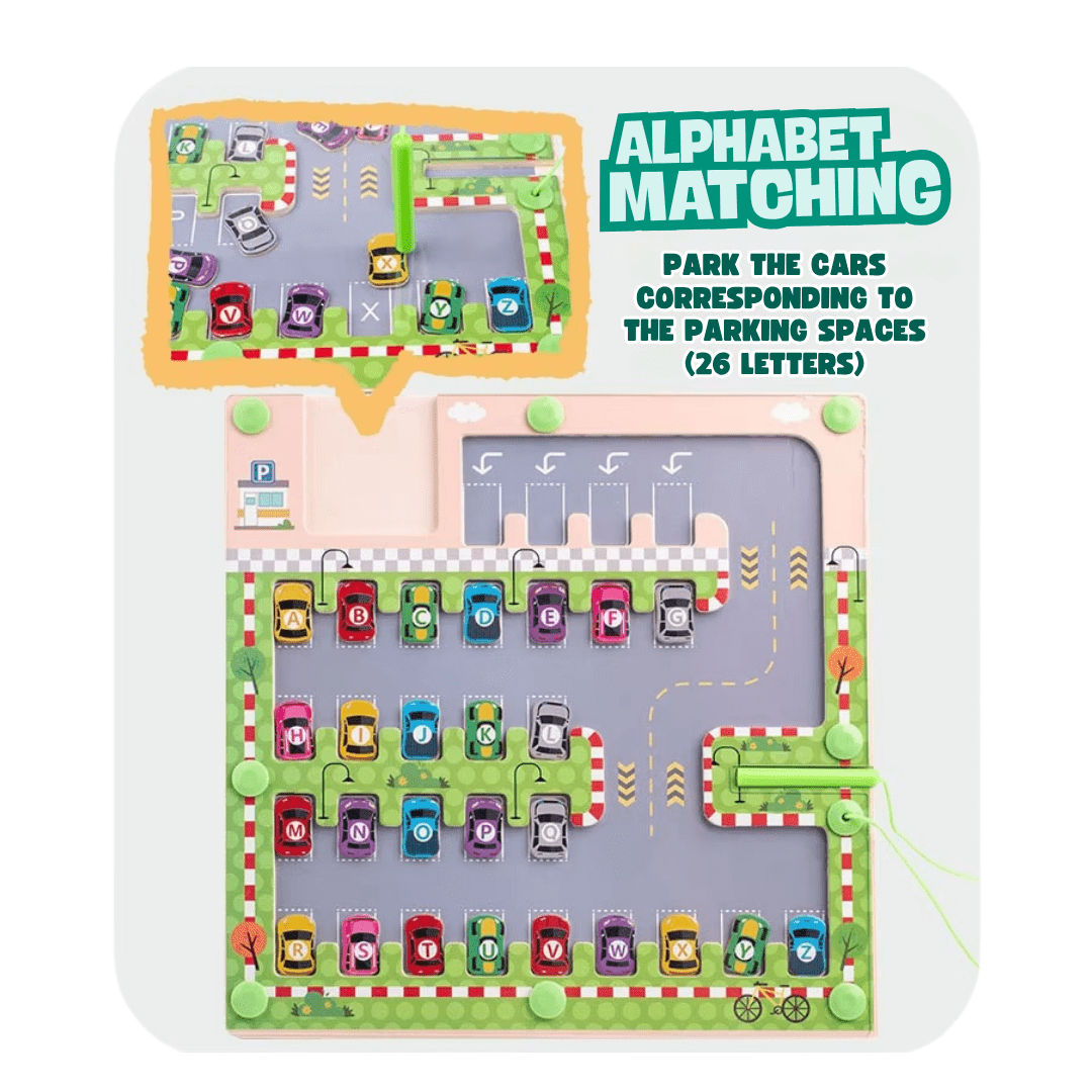 TinkerTots™ Montessori Magnetic Maze – 3 Smart Worlds of Hands - On Learning - DIYative™