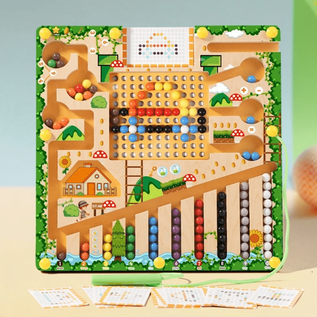 TinkerTots™ Montessori Magnetic Maze – 3 Smart Worlds of Hands - On Learning - DIYative™