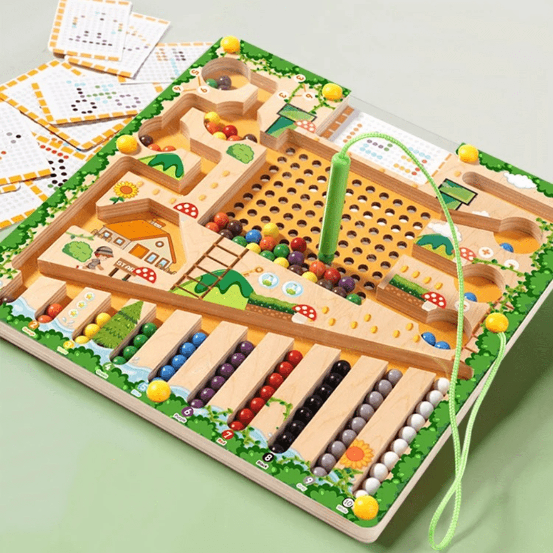 TinkerTots™ Montessori Magnetic Maze – 3 Smart Worlds of Hands - On Learning - DIYative™