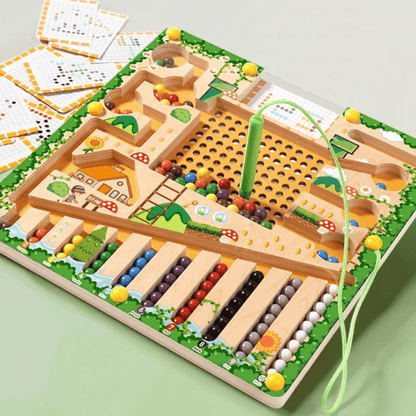 TinkerTots™ Montessori Magnetic Maze – 3 Smart Worlds of Hands - On Learning - DIYative™