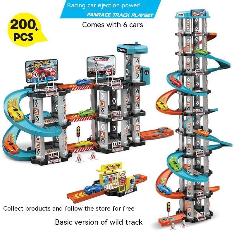 Track Toys Children's Large Ejection Parking Lot Plastic Toys - DIYative™