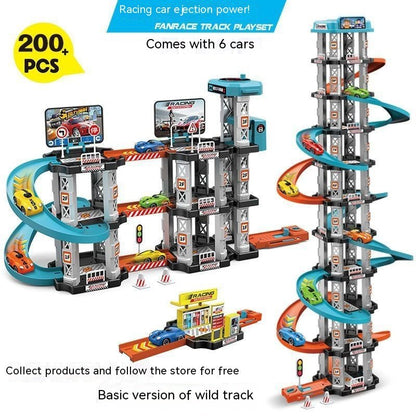 Track Toys Children's Large Ejection Parking Lot Plastic Toys - DIYative™