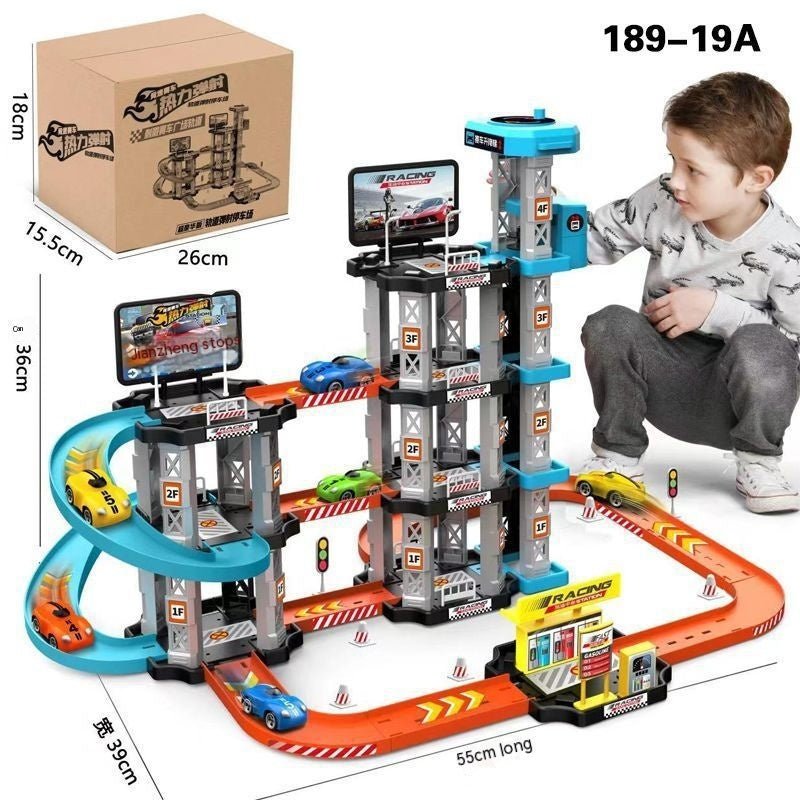 Track Toys Children's Large Ejection Parking Lot Plastic Toys - DIYative™