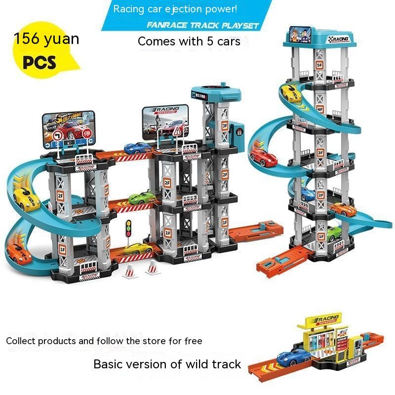 Track Toys Children's Large Ejection Parking Lot Plastic Toys - DIYative™