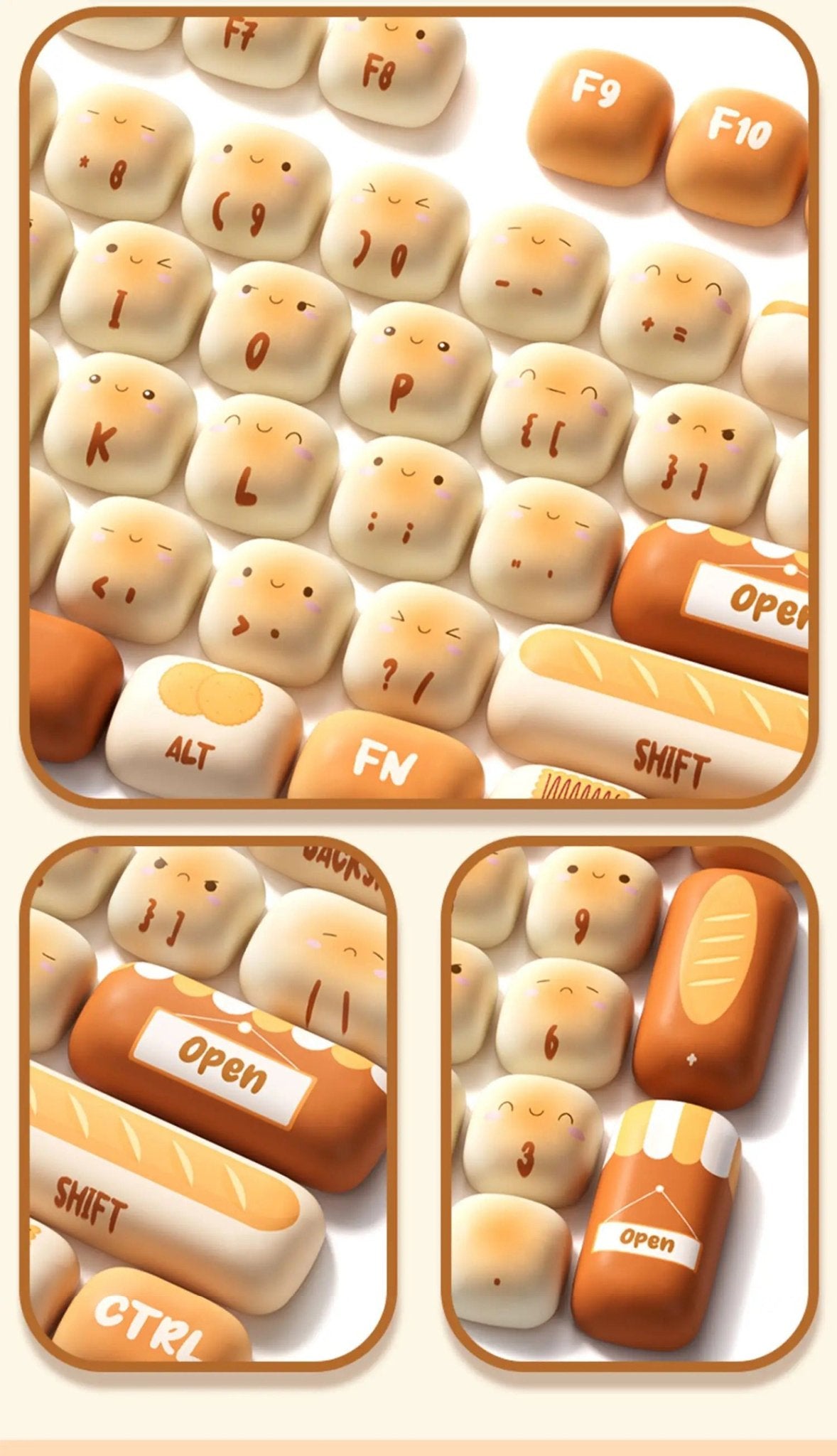 WonderBun Toasted Bread DIY Keycaps Limited Edition - DIYative™