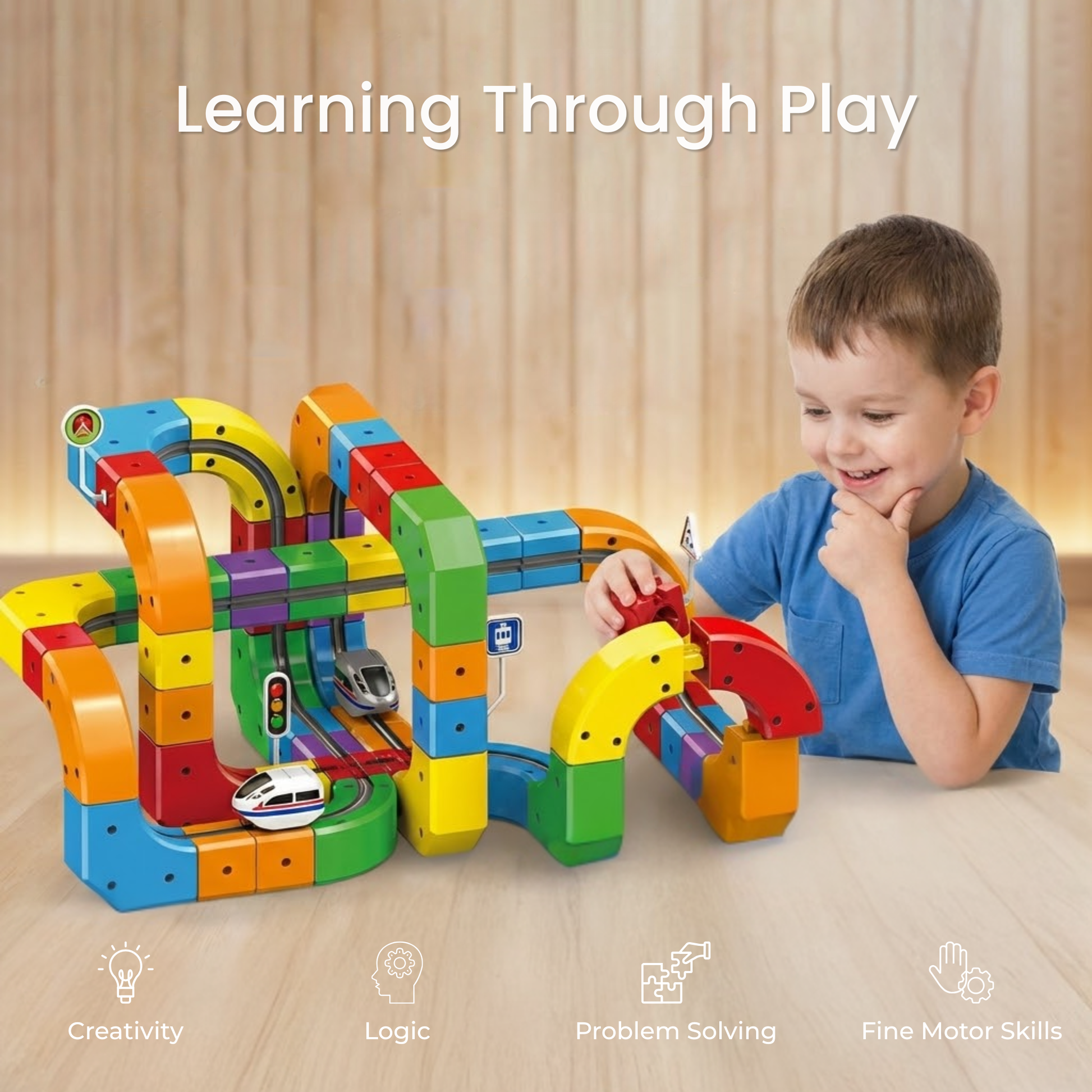 WonderRail™: The Modular 3D Train Track for Curious Little Builders - DIYative™