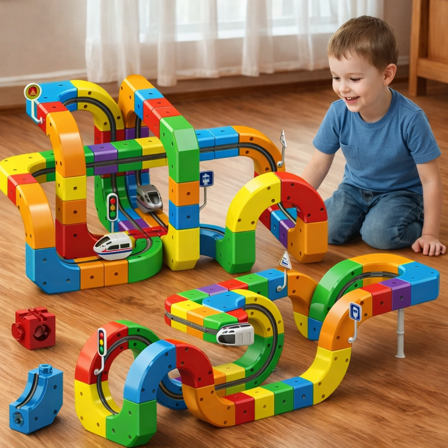WonderRail™: The Modular 3D Train Track for Curious Little Builders - DIYative™